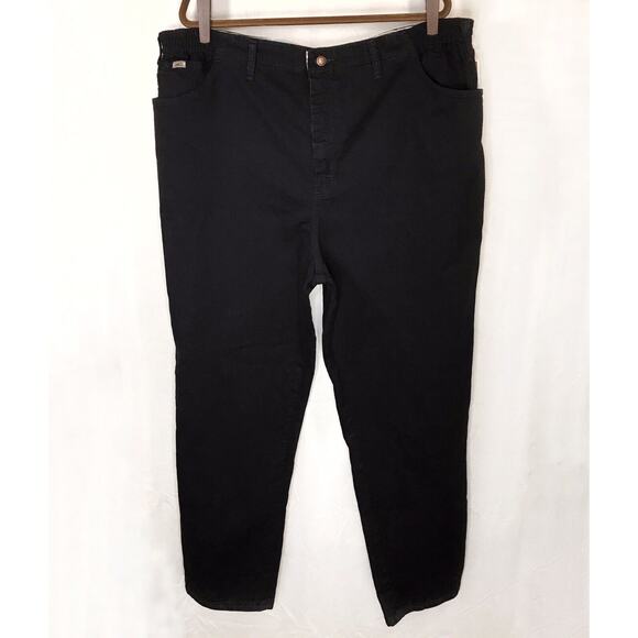Lee Womens Size 26W Long Black Relaxed Fit Jeans NWT W=48" - Picture 1 of 6